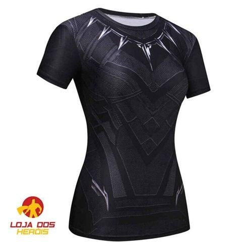 Camisa / Camiseta Hash Guard Pantera Negra - Feminina Compressão