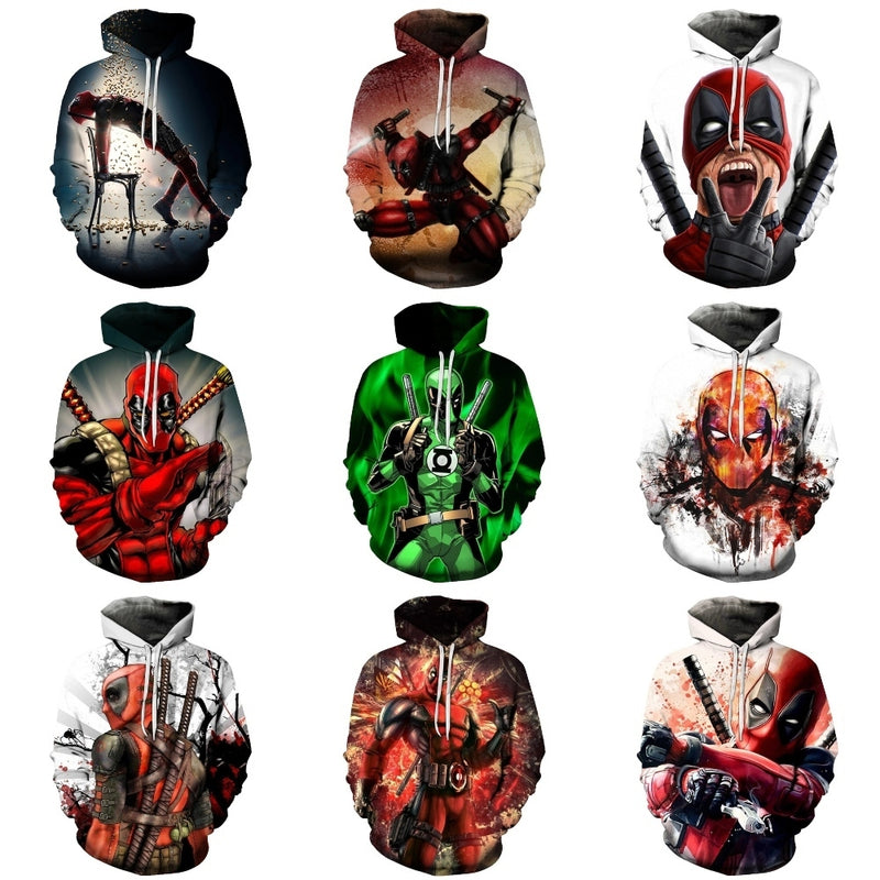Blusa Jaqueta 3D Full Deadpool Wade Wilson Desenho Hq Top