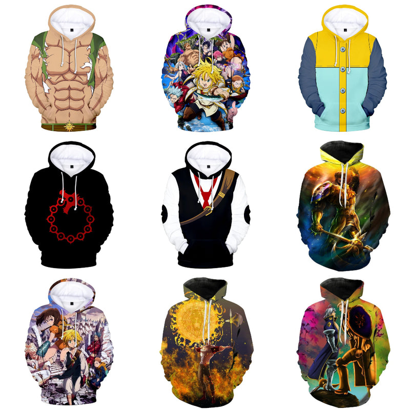 Blusa Jaqueta 3D Full Meliodas Mangá Nanatsu No Taizai Anime Top