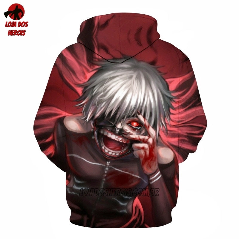 Anime masculino tóquio ghoul hoodies homem mulher boca ken kaneki gótico  dos desenhos animados inverno quente
