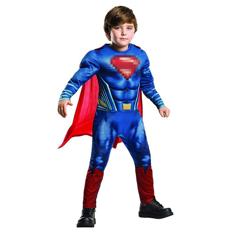 Fantasia Infantil Superman Liga Da justiça Cosplay Crianças Traje Luxo