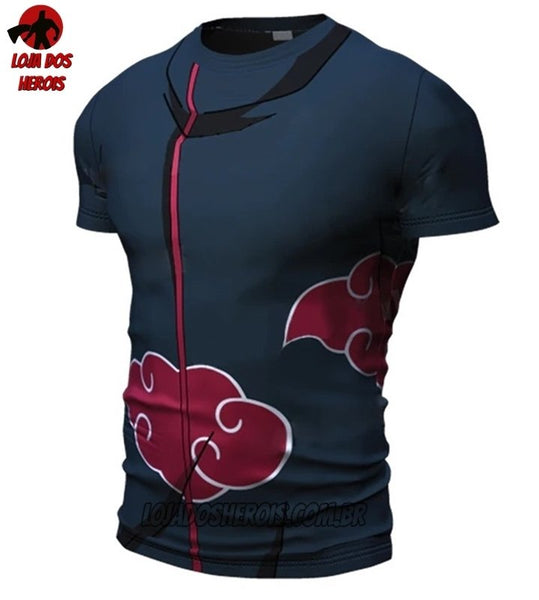 Camiseta Sasuke Uchiha Akatsuki Camisa Infantil Masculina Animes