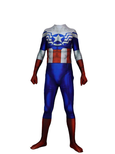 Captain Marvel Jumpsuits Adult/Kids Zentai Bodysuit Cosplay