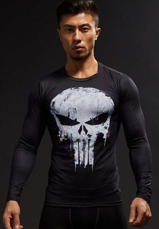 Camisa / Camiseta Hash Justiceiro Punisher Série - Manga Compressão