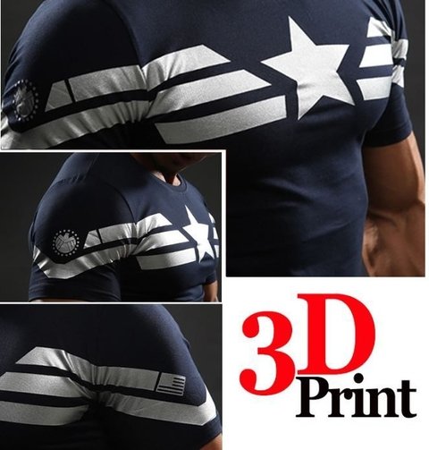 Camisa / Camiseta Hash Guard Capitão América Shield Compressão