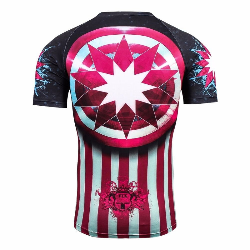 Camisa / Camiseta Hash Guard Compressão Capitão América Edição Especial