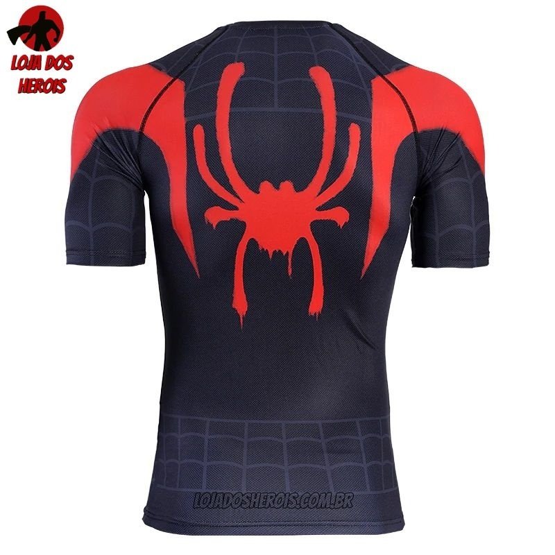 Camisa/Camiseta Hash Guard Homem Aranha No Aranhaverso - Miles Morales Compressão