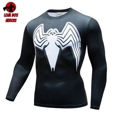 Camiseta/Camisa Venom Manga Compressão Hash Guard