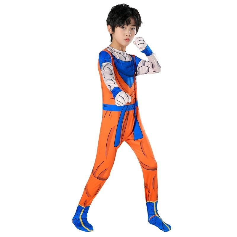 Fantasia Dragon Ball Cosplay Super Goku Infantil Roupa Anime