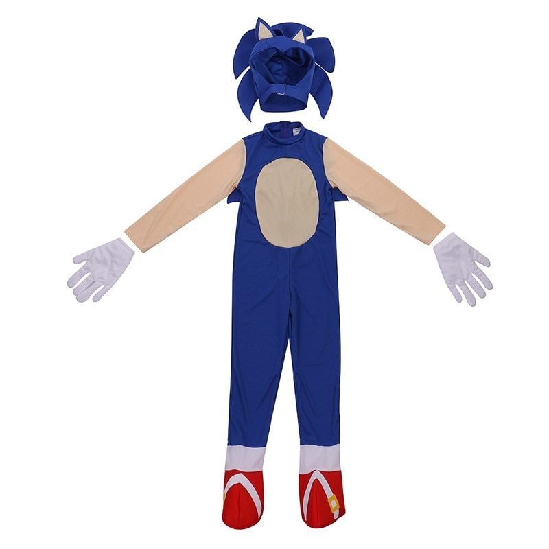 Sonic 2 Fantasia infantil de luxo do filme Sonic, Conforme mostrado., M