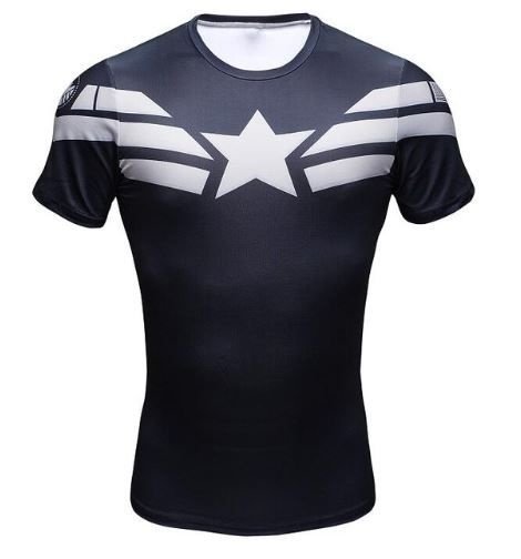 Camisa / Camiseta Hash Guard Capitão América clássica II Compressão