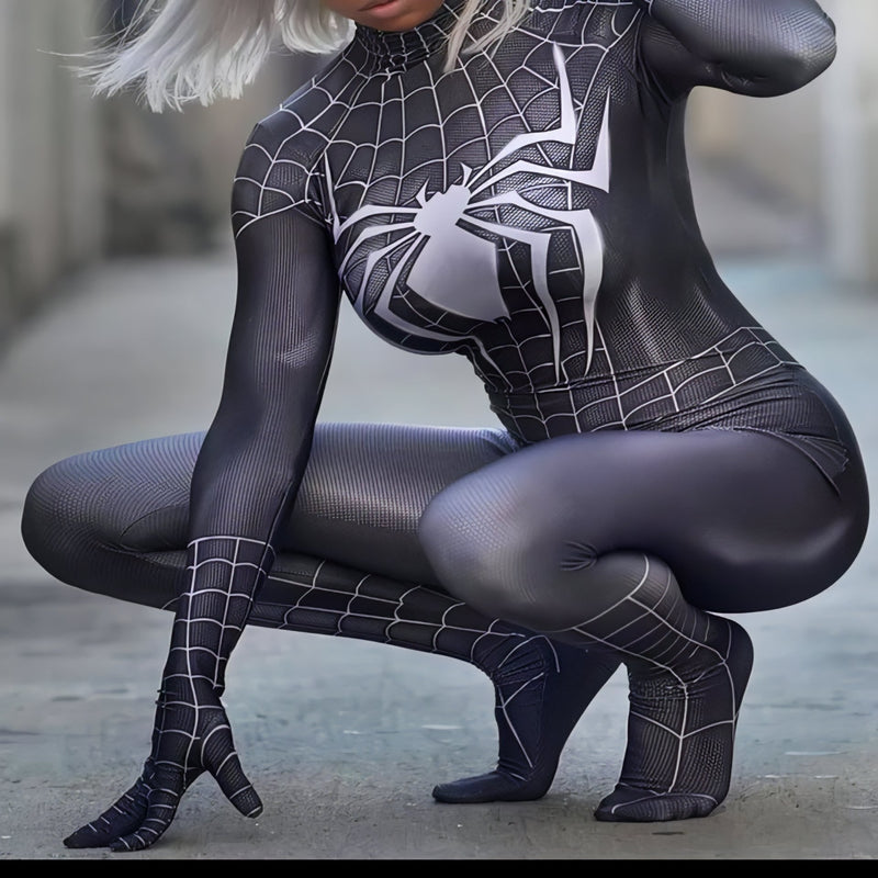 Fantasia Feminina Mulher Aranha Spider-Woman Traje Luxo Cosplay Mulheres