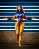 Fantasia Jean Grey Versão Clássica Feminina Cosplay Traje Luxo X- MEN Desenho