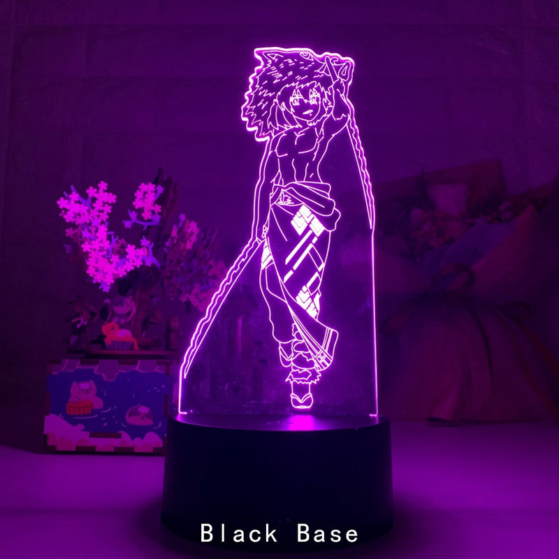 Luminária Abajur LED Anime Demon Slayer - Inosuke Multicolorido Lanterna 3D Decorativo