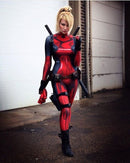 Fantasia Lady Deadpool Cosplay Feminino Luxo Traje Profissional - com Máscara