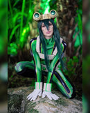 Fantasia Feminina Tsuyu Asui My Hero Academia Traje Luxo Cosplay Mulheres