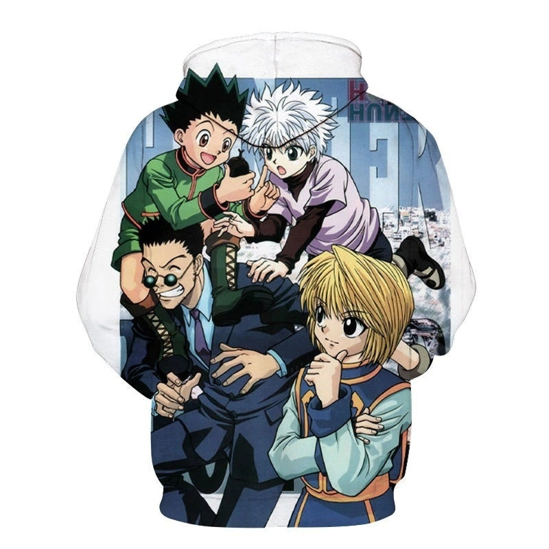 Blusa Jaqueta 3D Full Leorio e Kurapika Anime Hunter X Hunter Top