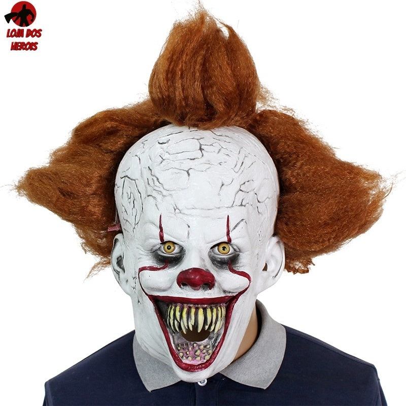 Máscara Cosplay Pennywise It A Coisa Realista Latex Capuz