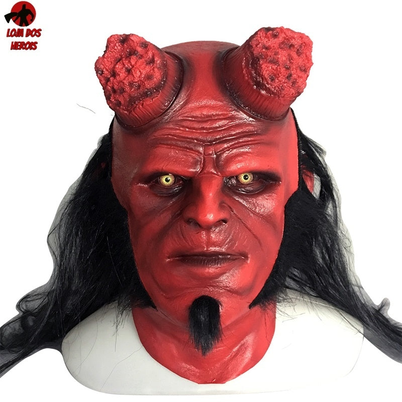 Máscara Cosplay Hellboy Filme Modelo 2 Realista Latex Capuz