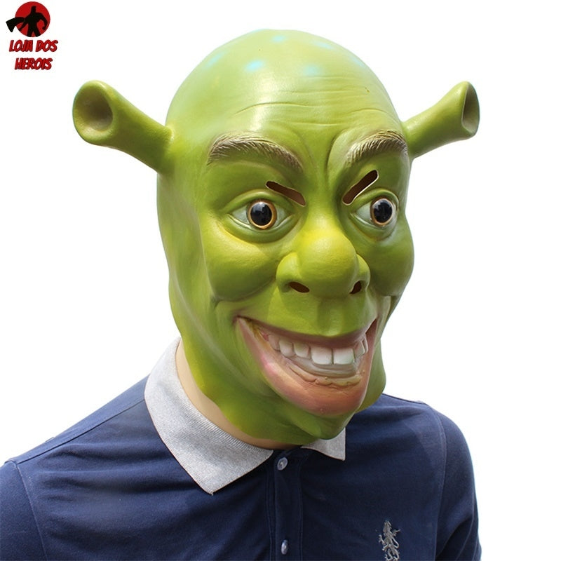 Máscara Cosplay Shrek Filme Desenho Realista Latex Capuz