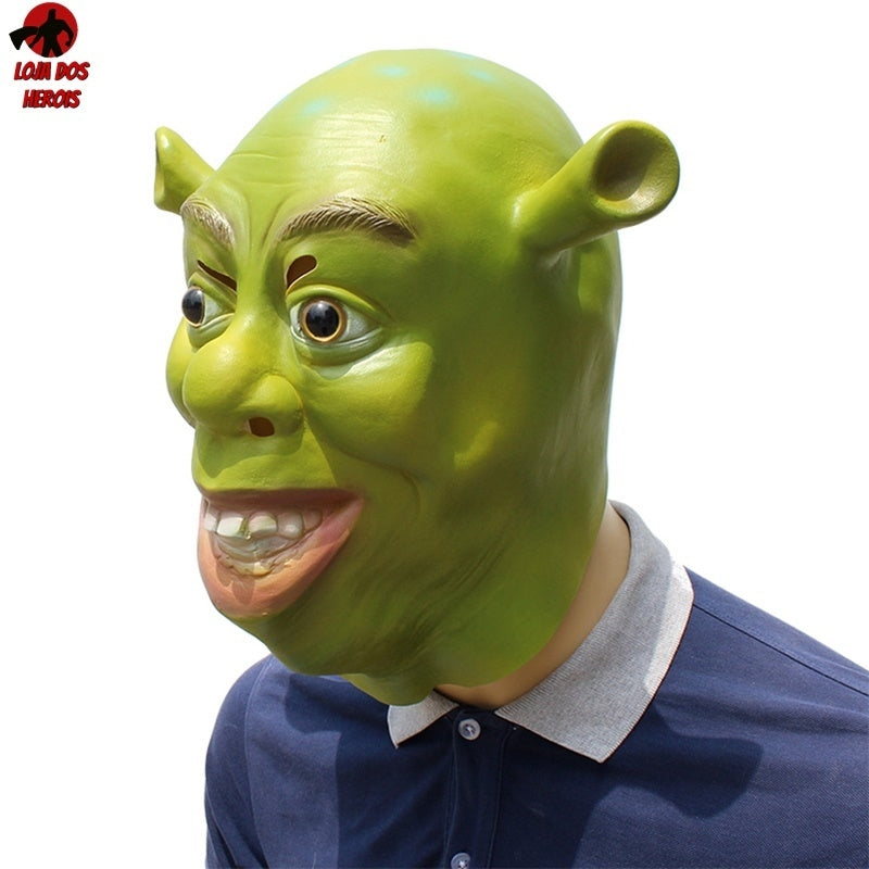 Máscara Cosplay Shrek Filme Desenho Realista Latex Capuz