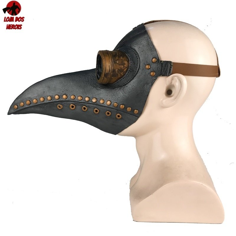 Máscara Cosplay Médico Medieval Peste Negra Realista Latex