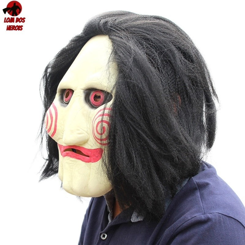 Máscara Jogos Mortais Jigsaw Fantasia Halloween - 01 unid