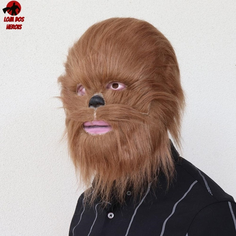 Máscara Cosplay Chewbacca Star Wars Realista Latex Capuz