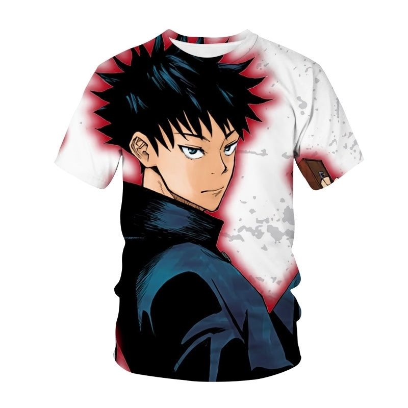 Camisa Camiseta Megumi Fushiguro Jujutsu Kaisen Anime Impressão 3D Full