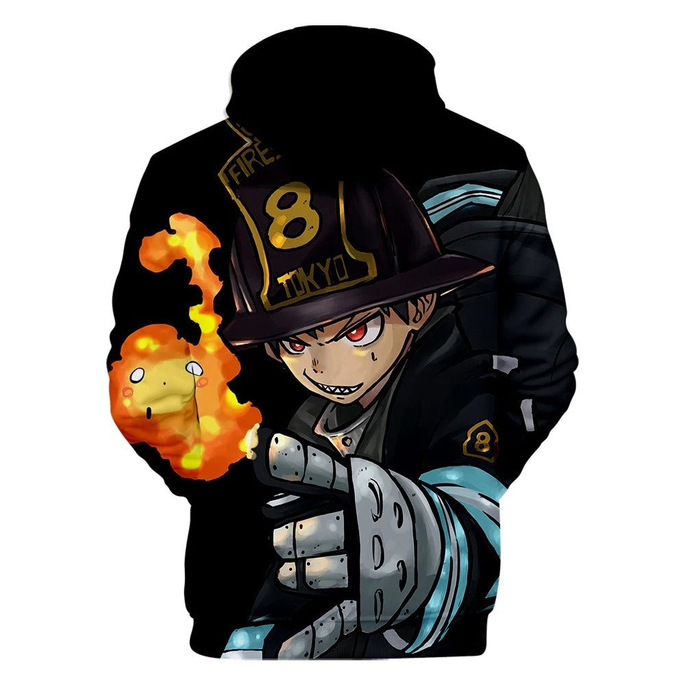 Blusa Jaqueta 3D Full Shinra Kusakabe Anime Fire Force Top