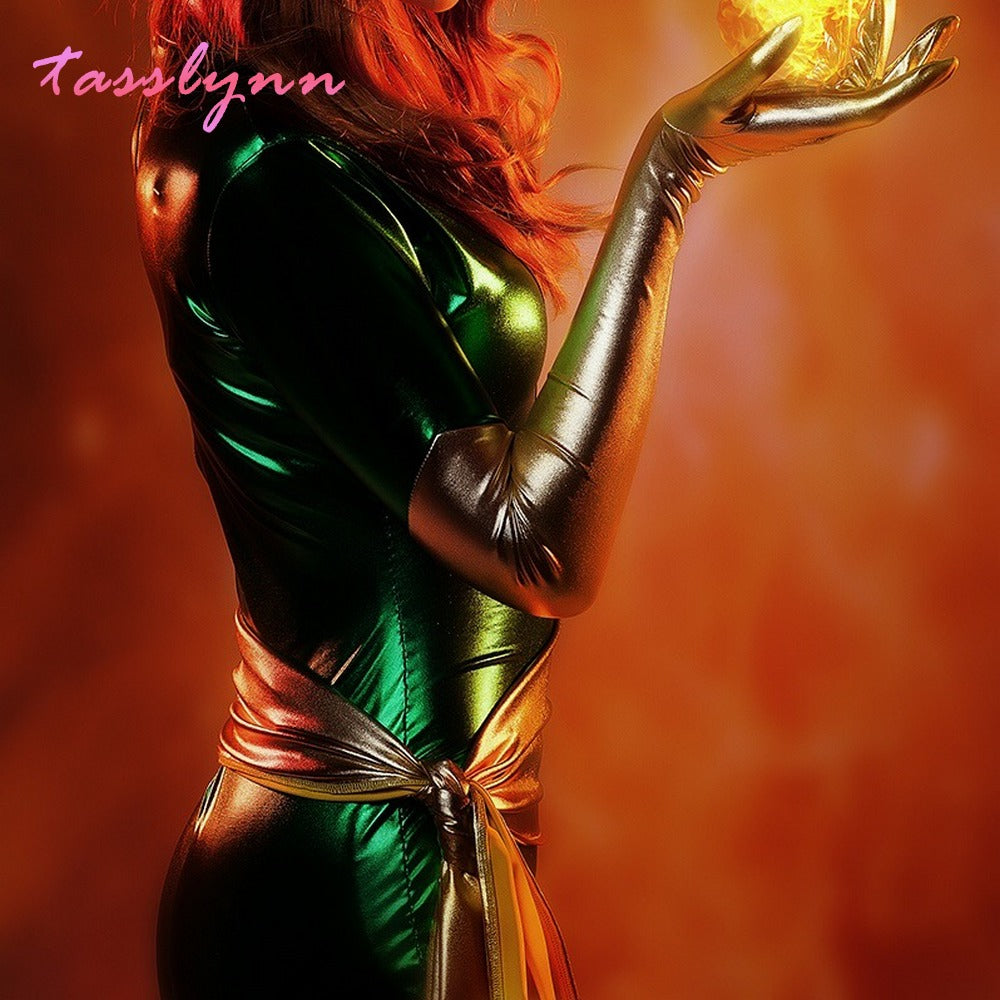 Fantasia Feminina Jean Grey Fênix Negra Hq Adulto Cosplay Traje Luxo X