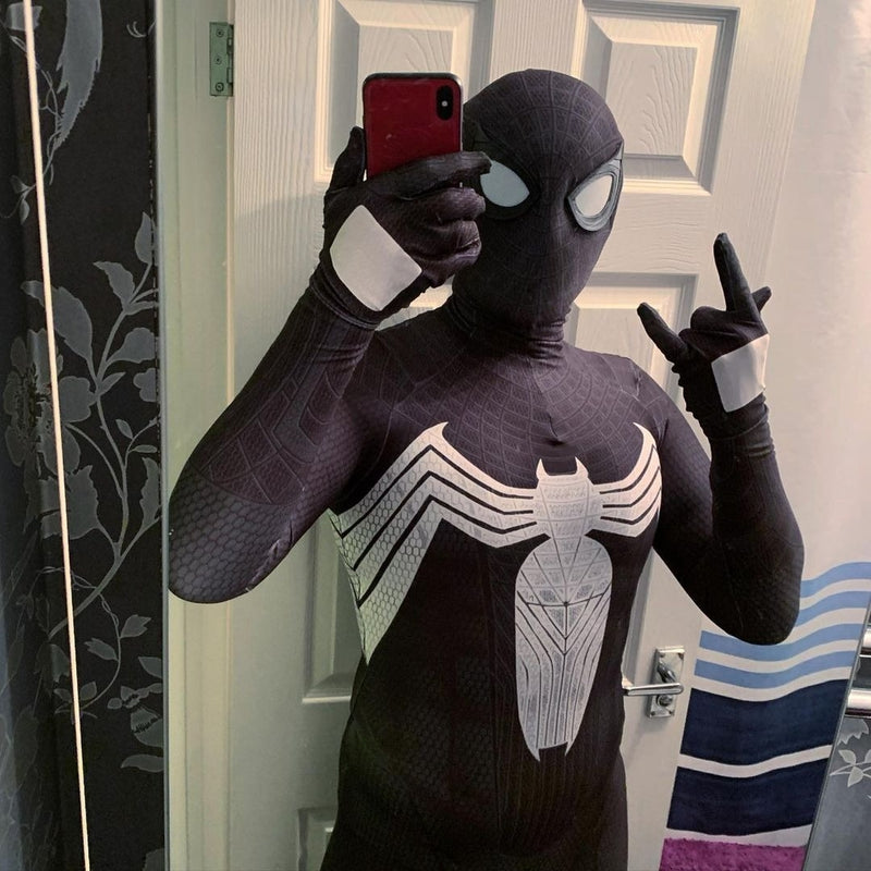 Fantasia Homem-Aranha Venom Adulto Cosplay Traje Luxo Profissional