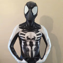 Fantasia Homem-Aranha Traje Negro Venom Adulto Cosplay Luxo