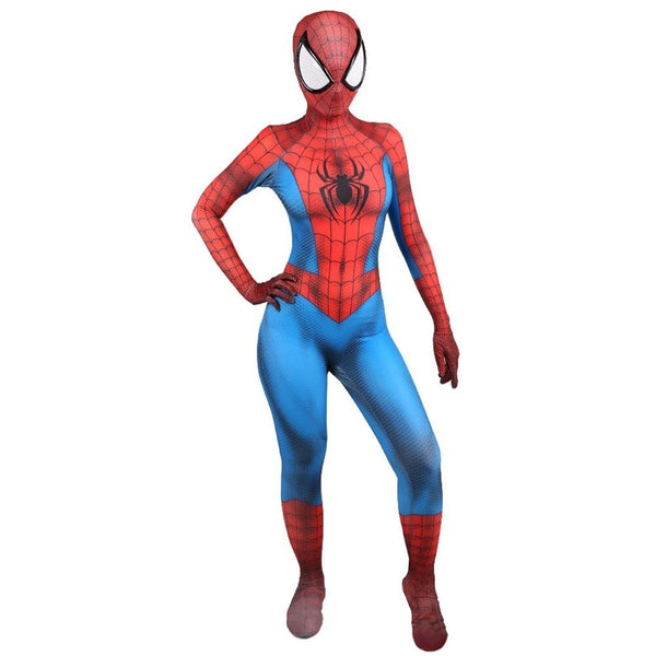 Fantasia Feminina Homem-Aranha Ultimate Adulto Cosplay Luxo Traje Prof